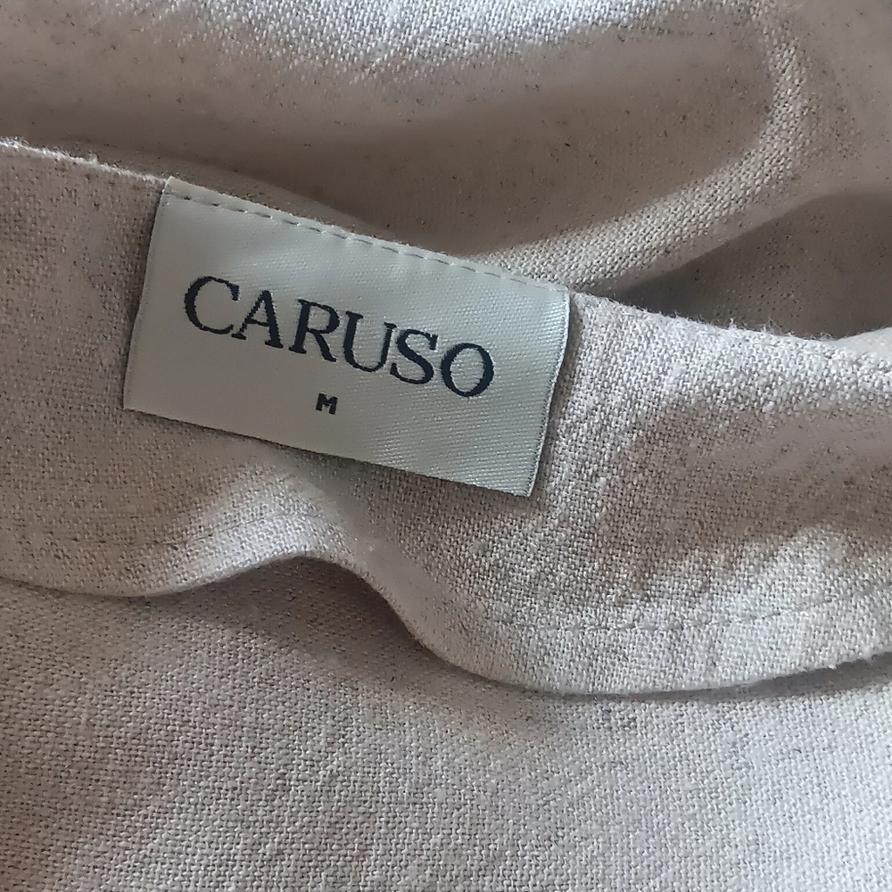 CARUSO Linen Blend Asymmetrical True Wrap Sleeveless Vest Size Medium - Picture 7 of 9